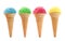 Assorted ice cream cones