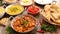 Assorted india food cuisine