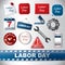 Assorted labor day set. Vector illustration decorative design