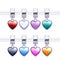 Assorted metal charm heart pendants.