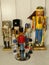 Assorted Nutcrackers, 1960s hippie, army, vintage wooden soldier, original, black fur hat,