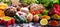 Assorted organic food products on the table