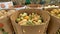 Assorted organic halloween pumpkins over a wooden surface. New England, US