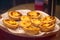 Assorted Pastel De Nata Pastries Elegantly Displayed