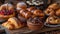 Assorted Pastries Displayed on Table