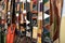 Assorted patterned handcrafted leather belts