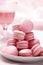 Assorted pink macarons, Valentine\\\'s Day or Baby Gender reveal party treats, romantic gift