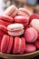 Assorted pink macarons, Valentine\\\'s Day or Baby Gender reveal party treats, romantic gift