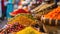 Assorted Spices at a Traditional Market