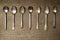 Assorted teaspoons