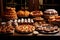 assorted traditional pastries and sweets in a bakery