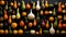 Assorted vibrant gourds in a display