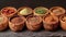 Assorted Wooden Bowls Filled With Flavorful Spices for Cooking