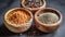 Assorted Wooden Bowls Filled With Flavorful Spices for Cooking