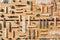 Assorted Woodwork and Carpentry or Construction Tools on pine wood texture