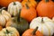 Assortiment of pumpkins background