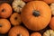 Assortiment of pumpkins background