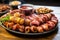 An assortment of bacon wrapped appetizers