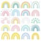 An assortment of beautiful sparkling rainbow clipart