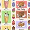 Assortment confectionery seamless pattern colorful