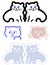 Assortment of cute kitten designs