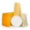 Assortment of different cheese types