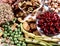 Assortment of dried legumes