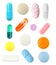 Assortment of isolated pills