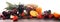 Assortment of jams, seasonal berries, plums, mint and fruits in glass jar