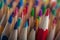 Assortment of multicolored wooden pencils