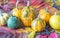 Assortment of ornamental pumpkins