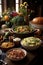 assortment of thanksgiving side dishes and salads