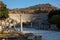 Assos Antique Amphitheatre. Ruins of the Amphitheatre at the ancient city of Assos. Behramkale, Canakkale,Turkey