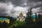 Assumption Cathedral of the early 16th century in the city of Dmitrov, Russia. Orthodox church in the Dmitrov Kremlin. Uspensky