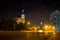 Assumption Cathedral in Omsk at night