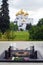 Assumption Church and eternal flame war memorial in Yaroslavl, Russia.