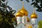 Assumption orthodox Cathedral with golden domes in Yaroslavl, Russia