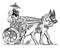 Assyrian War Chariot vintage illustration