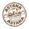 Astana grunge rubber stamp