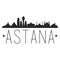 Astana Kazakhstan. City Skyline. Silhouette City. Design Vector. Famous Monuments.