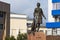 ASTANA, KAZAKHSTAN - JULY 25, 2017: Sculpture of the Aliya Moldagulova. She was a Soviet sniper and recipient of the title Hero of