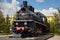ASTANA, KAZAKHSTAN - JULY 25, 2017: Soviet Retro Steam Locomotive Esh-4161 in Astana.