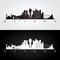 Astana skyline and landmarks silhouette