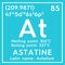 Astatine. Astatium. Halogens. Chemical Element of Mendeleev\\\'s Periodic Table. 3D illustration