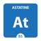 Astatine Chemical 85 element of periodic table. Molecule And Communication Background. Astatine Chemical At, laboratory and