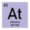 Astatine chemical symbol