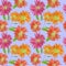 Aster. Illustration, texture of flowers. Seamless pattern for continuous replication. Floral background, photo collage for textile