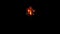 asterisk made of very hot magma rocks on black, isolated - object 3D rendering