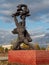 Astern Europe, Ukraine, Pripyat, Chernobyl. A sculpture of Prometheus titled Taming of the Fire.