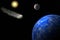 An asteroid is approaching Earth`s atmosphere